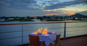 Outdoor dining onboard luxury sailing vessel Aqua Mekong, experienced on our Vietnam luxury tour | EPIcURIOUS travel